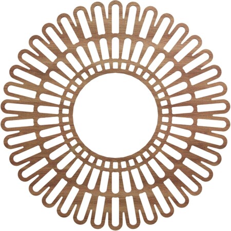 Ekena Millwork Cornelius Wood Fretwork Pierced Ceiling Medallion, Walnut, 26"OD x 9 5/8"ID x 1/4"T CMWP26X0250CRWA